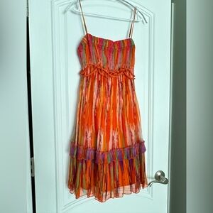 Muse Vibrant Multicolor Striped Women’s Dress